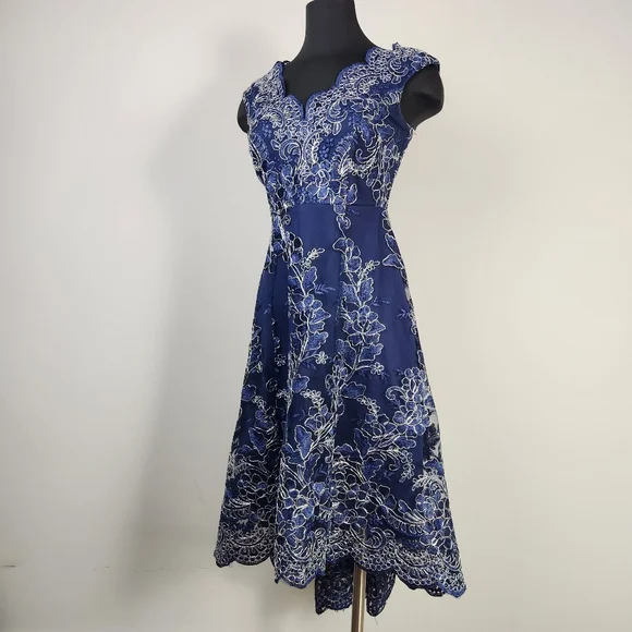 City Goddess | Dresses | City Goddess London Formal Blue Lace Gown |  Poshmark